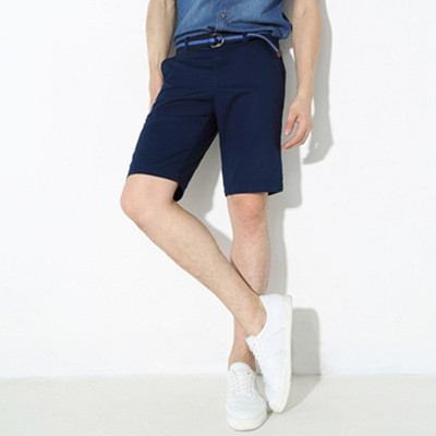 简约设计！佐丹奴全棉纯色休闲中裤01104142