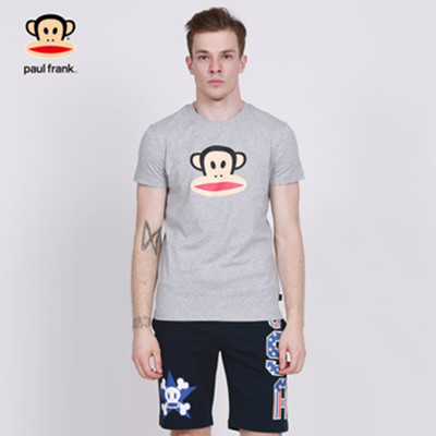经典款式！Paul Frank大嘴猴男式基础经典短袖针织衫PFTE143970M