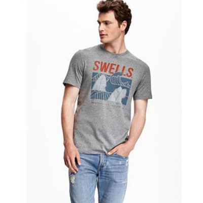 狂暑季！OLD NAVY老海军时尚写实图片印花圆领短袖T恤118425