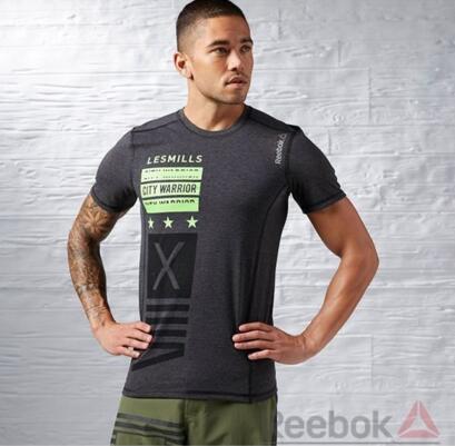 百搭休闲！Reebok 锐步 男式 短袖T恤 AJ0517