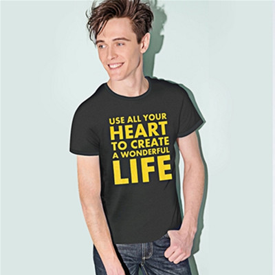 新低！佐丹奴男装夏季励志英文句子印花T恤01095050