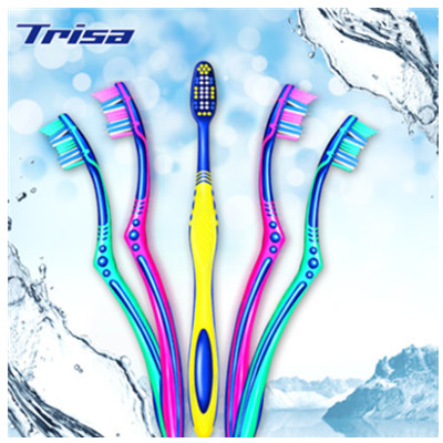 不伤牙龈！TRISA灵动牙刷5支家庭装