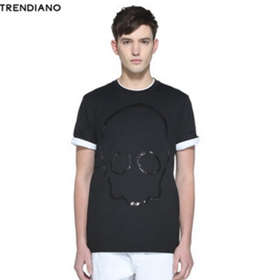 小降！TRENDIANO棉珠片骷髅头短袖T恤315202318P