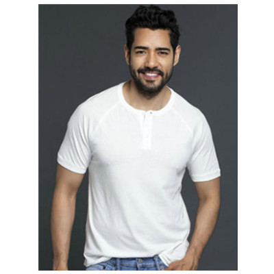 狂暑季！Gap纯棉百搭亨利领短袖T恤200676