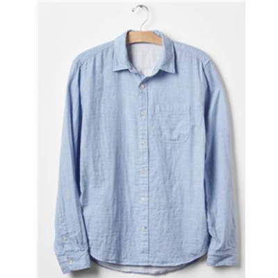 狂暑季！Gap简约混色双层长袖衬衫201410