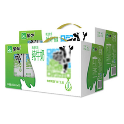 优质奶源！蒙牛精选牧场纯牛奶250ml*12盒*2提