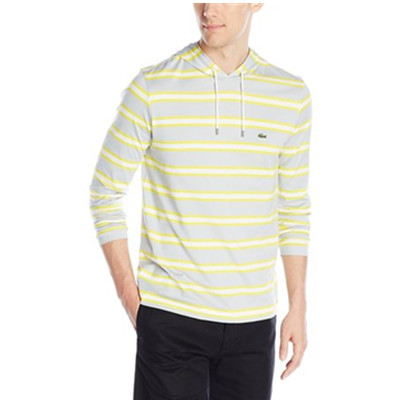 休闲舒适！鳄鱼Lacoste Striped 男连帽休闲衫