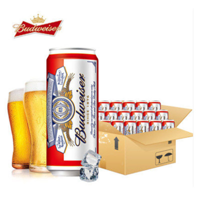 实惠好喝！百威啤酒500ML*18