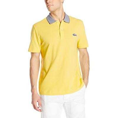 商务！法国鳄鱼Lacoste Mini Pique 男士休闲POLO衫