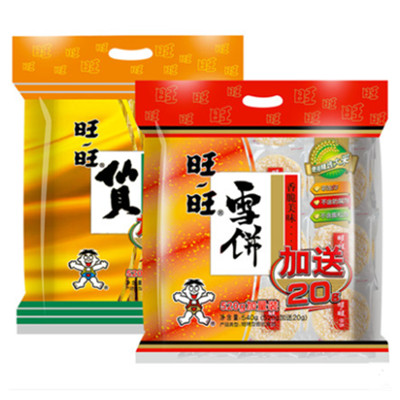 鲜香酥脆！旺旺仙贝540g+雪饼540g组合