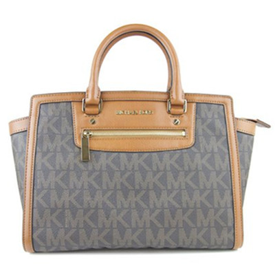 气场十足！MICHAEL KORS Selma Zip 大号真皮手提耳朵包