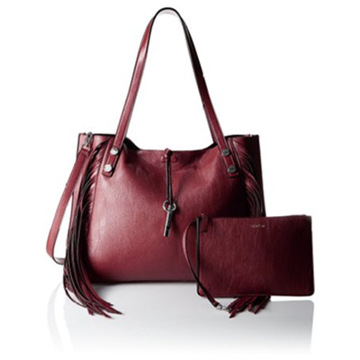 新低！Calvin Klein Novelty 流苏真皮子母包