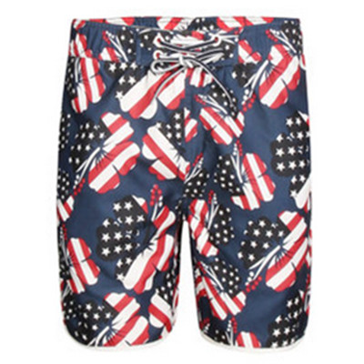 美式风格！C＆A男式星条旗图案束带沙滩短裤CA200173451