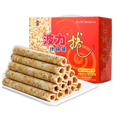 美味酥脆！波力什锦装蛋卷432g/盒