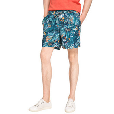 美式休闲！SELECTED思莱德热带印花男士沙滩短裤C|416293001