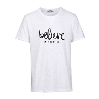 简约时尚！马克华菲纯棉印花短袖T恤