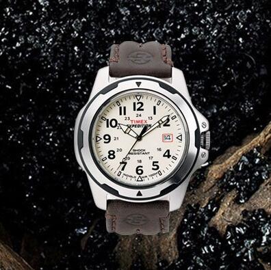 复古风格！TIMEX 天美时户外三针系列 石英手表T49