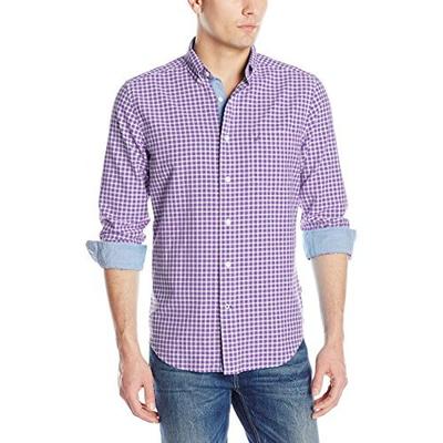 最新款！诺帝卡Nautica Gingham 男士条纹牛津衬衫