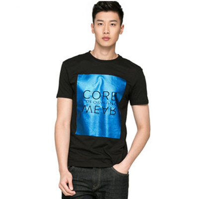 三色可选！杰克琼斯印花纯棉修身短袖T恤C|216201040