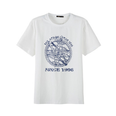 休闲百搭！森马个性印花纯棉圆领短袖T恤19-216001921