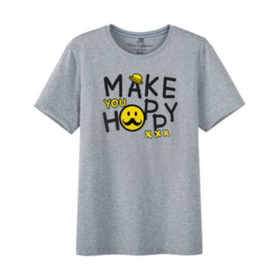 潮流服饰！森马纯棉圆领字母印花短袖T恤