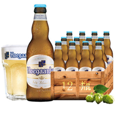 新鲜好喝！比利时进口福佳白啤酒330mlx12瓶