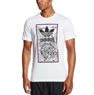 简单百搭！adidas Originals 三叶草 男士 短袖T恤 AJ714