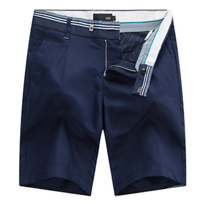 夏季单品！GXG男士时尚藏青色亚麻休闲短裤#52222274