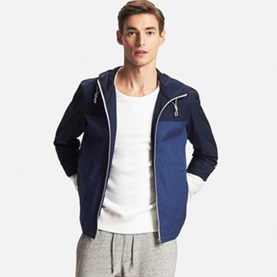 四色可选！优衣库 男装 全棉拉链连帽外套 163522