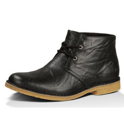 历史好价！UGG LEIGHTON男士牛皮系带时尚高帮鞋3275