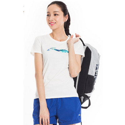新低！李宁女子运动休闲棉质短袖T恤AHSK028