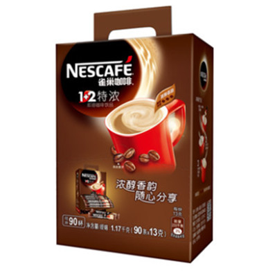 浓醇香韵！雀巢1+2特浓咖啡90条*13g