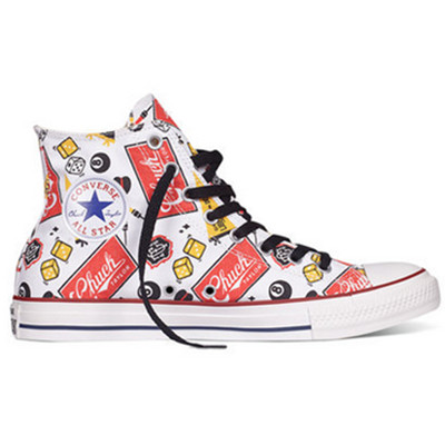 休闲设计！CONVERSE匡威All Star美式标志印花帆布鞋147956C
