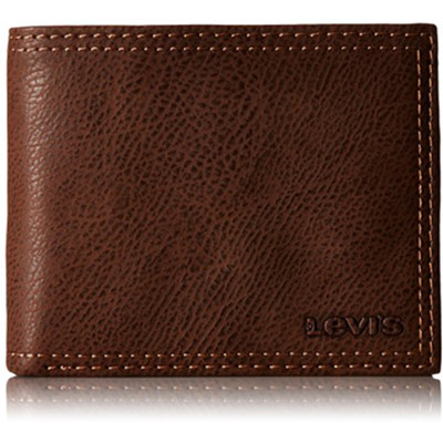 两色！Levi's 李维斯 男士大容量真皮折叠 钱包