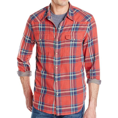 时尚！Lucky Brand 幸运牌 Double-Weave 男子休闲衬衫