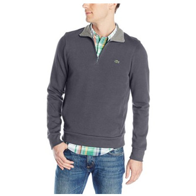 多色可选！法国鳄鱼Lacoste Half Zip Interlock男立领卫衣