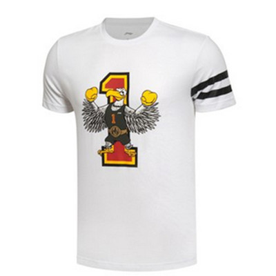 运动休闲！李宁运动生活系列纯棉短袖运动T恤ATSL369