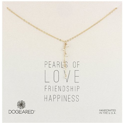 精致！ Dogeared 朵吉兒 珍珠坠饰项链