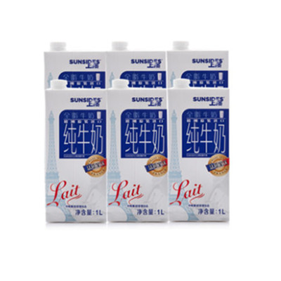 口感香醇！法国进口上质全脂纯牛奶1Lx6盒