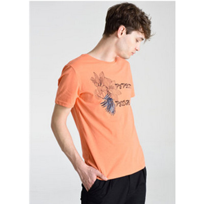 休闲百搭！C＆A男式手绘植物印花T恤CA200175643