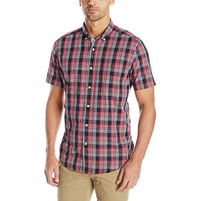 舒适！诺帝卡Nautica True Navy 男士格子休闲衬衫