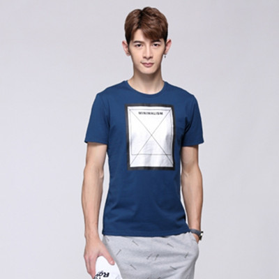 创意印花！真维斯男士纯棉圆领修身印花短袖T恤62-173026