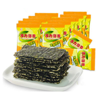 酥脆鲜香！波力海苔芝麻夹心脆120g