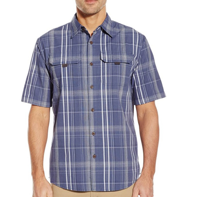 简约！Wrangler 威格 Short Sleeve Canvas 男士短衬衫