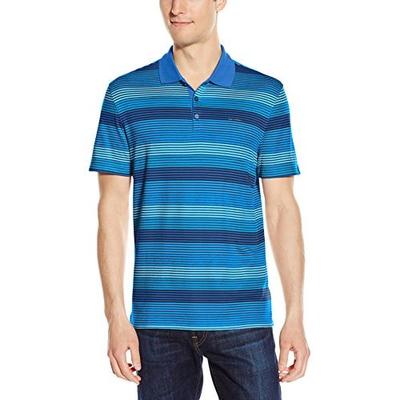 标准版型！Calvin Klein S/s Auto 男士条纹polo衫