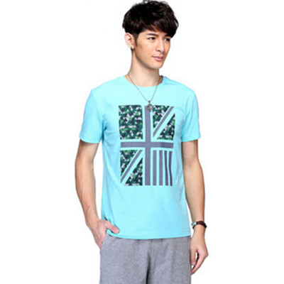 美式风格！真维斯男士修身圆领印花短袖T恤53-173206