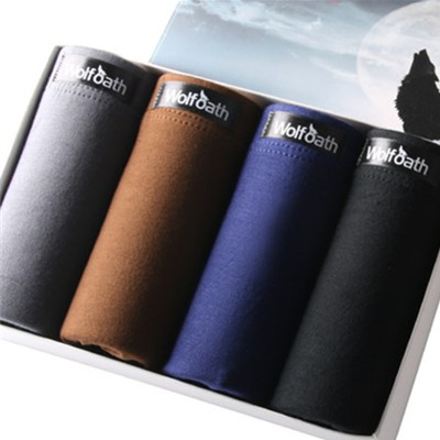 近期好价！狼语男士平角内裤4条礼盒装