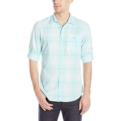 清新！Calvin Klein Jeans Accelerated 男子格子衬衫