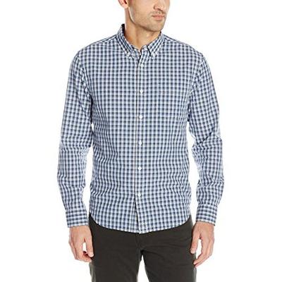 蓝白！幸运牌Lucky Brand Melrose 男士休闲格子衬衫