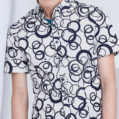 摩登时尚！GXG男士时尚韩版休闲短袖衬衫#52223157